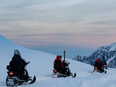 Escursione 1 ora in motoslitta Passo del Tonale