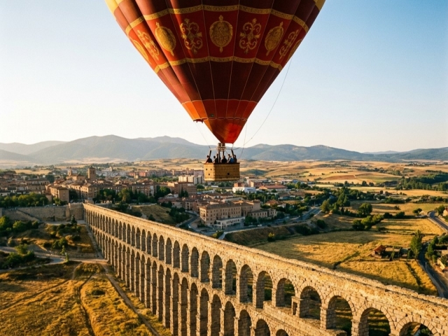 Giro in mongolfiera + brindisi + foto Acquedotto di Segovia 3h