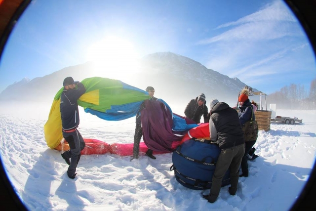  The preparation of the hot air balloon 