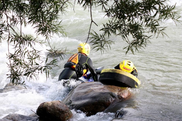  河流中的 Hydrospeed 