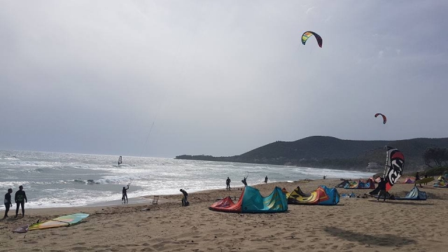  Kitesurfer on the beach 