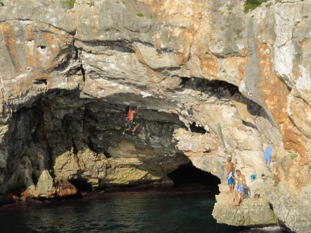  Speleologists in action 