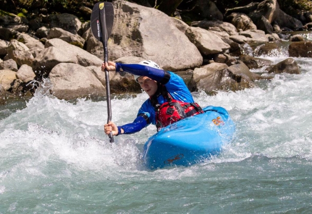  in kayak in the river 