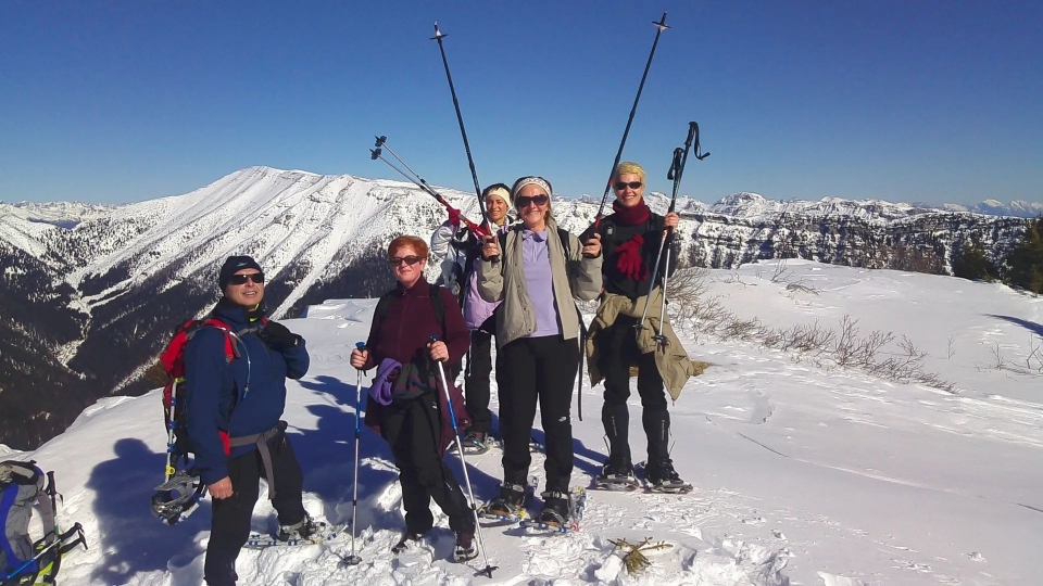 passeggiata sulla neve