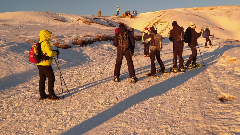 ciaspolata di gruppo