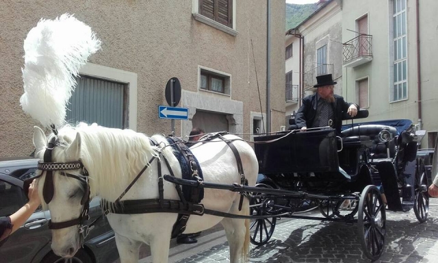  In a carriage! 