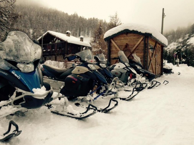  Snowmobiles on the Snow