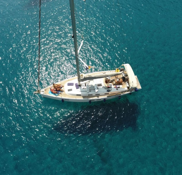  our boat seen from above 