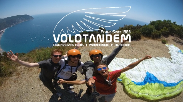 parapendio liguria decollo sestri levante
