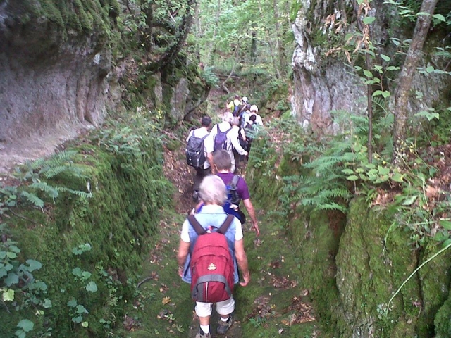  Tous en rang dans le montagnes