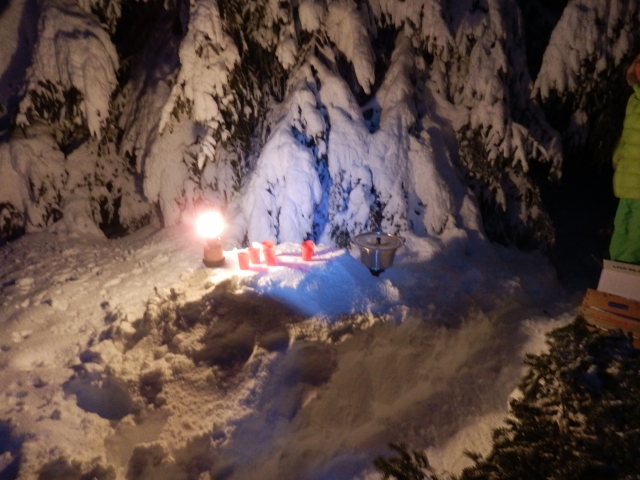 Apericena sulla neve