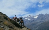  On horseback in the mountains 
