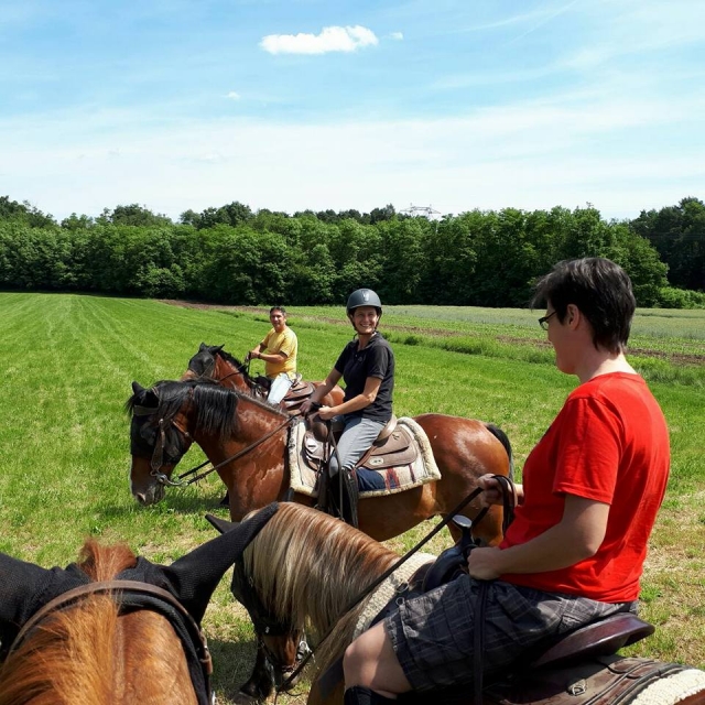  We leave for the excursion on horseback 