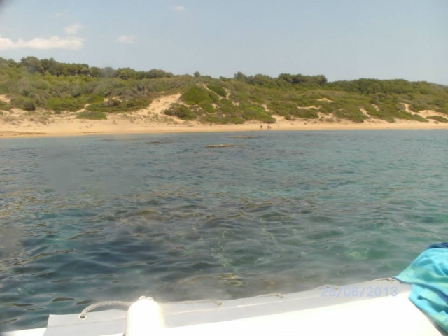 La côte vue du bateau