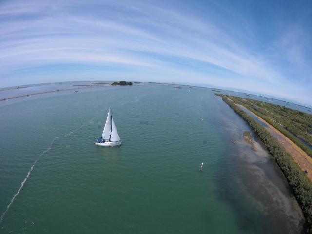 the boat from above 