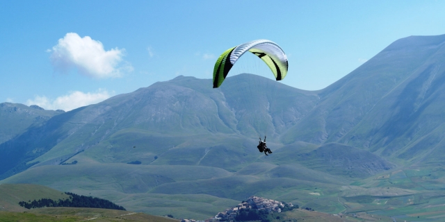  During paragliding courses 