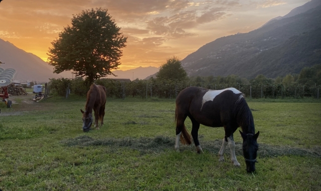 Tramonto tra le montagne