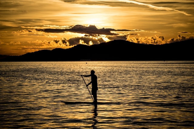  SUP at sunset 