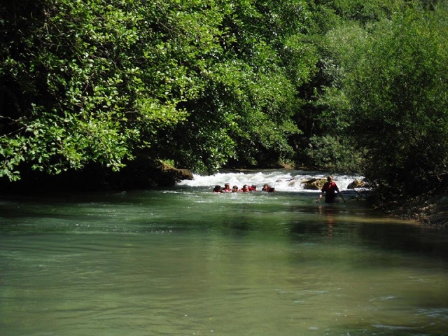  baño después del rafting 