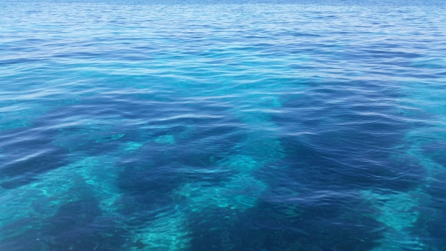  清澈透明的海水 