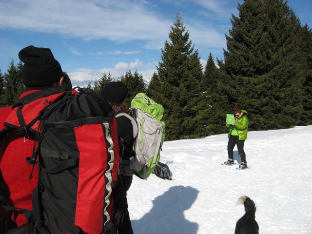 Caminhe em raquetes de neve