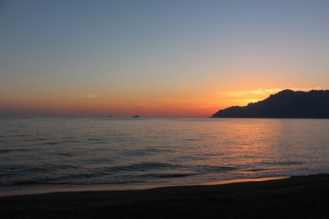 tramonto in costiera