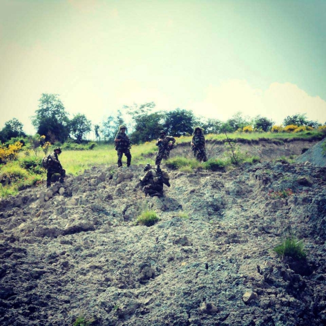  In the field 