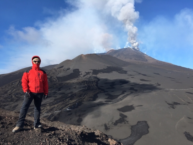 Davanti al vulcano. Che emozione!