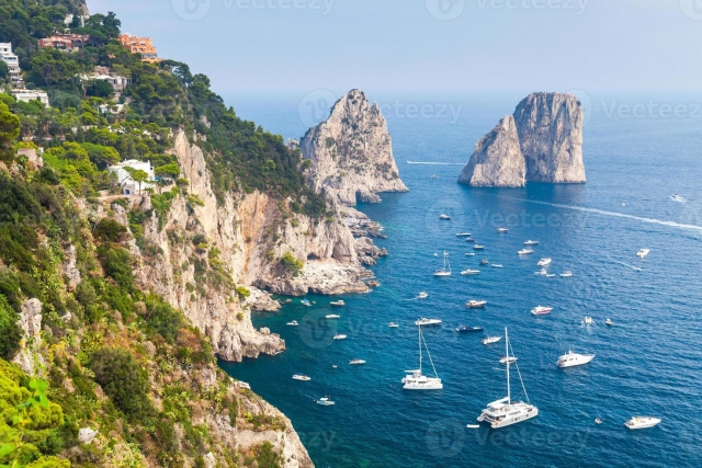  View of the Island of Capri.