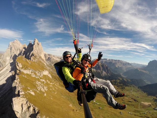  Vuelo en tándem a los Dolomites 