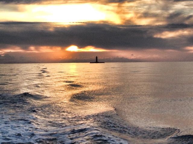  View of the lighthouse at sunset 