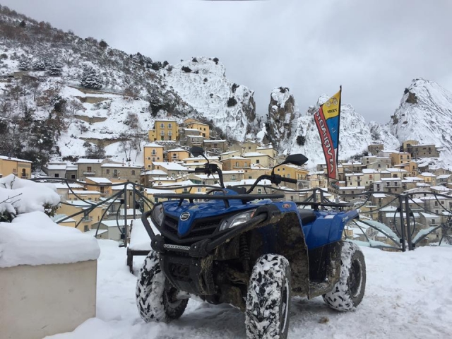 Quad con la neve