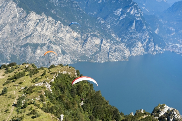 Parapendii in volo