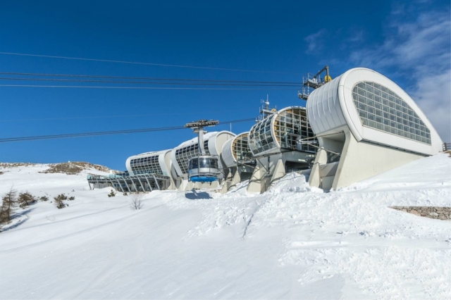 Arrivo della funivia sul Monte Baldo