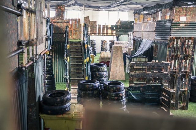  Obstacles sur le terrain Painball Arena à Gênes 