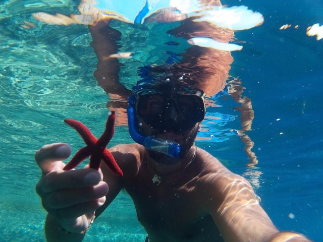  Snorkeling in the waters of Sardinia 