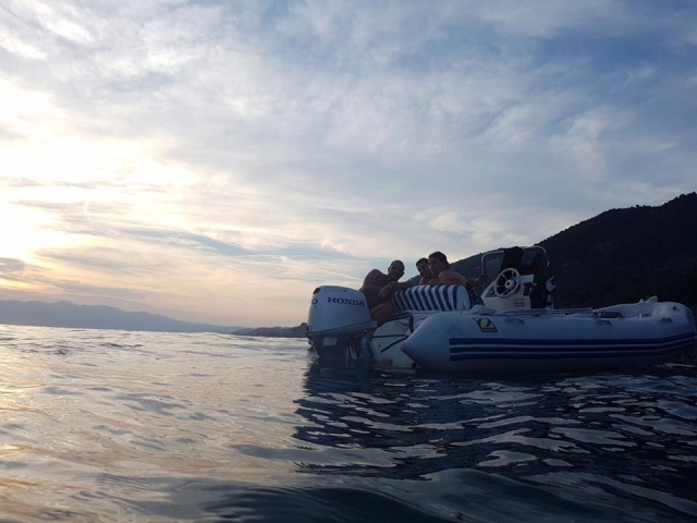  A sunset on the sea 