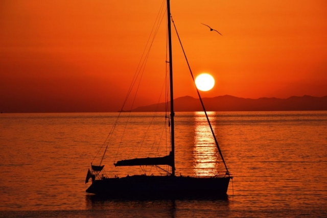  pôr do sol romântico