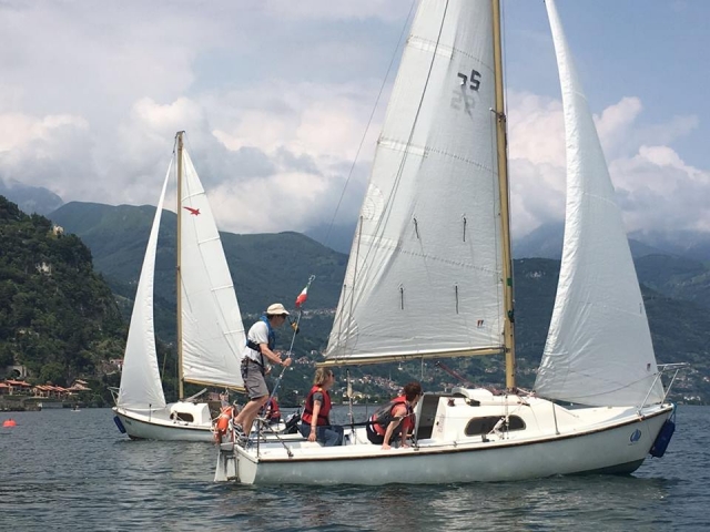  On a sailing boat 