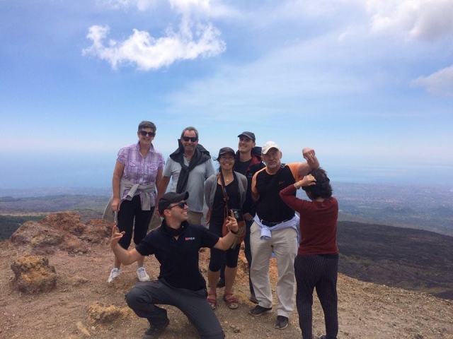  Group photo on the volcano 