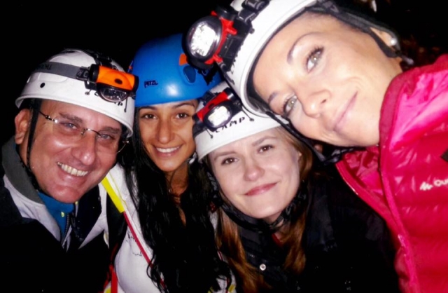  a group photo in the cave 