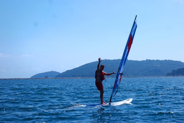 Un saluto dal windsurf