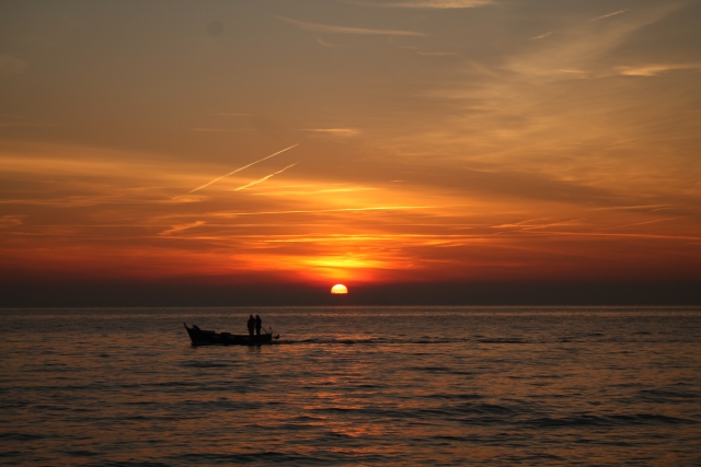  sunset in boat 