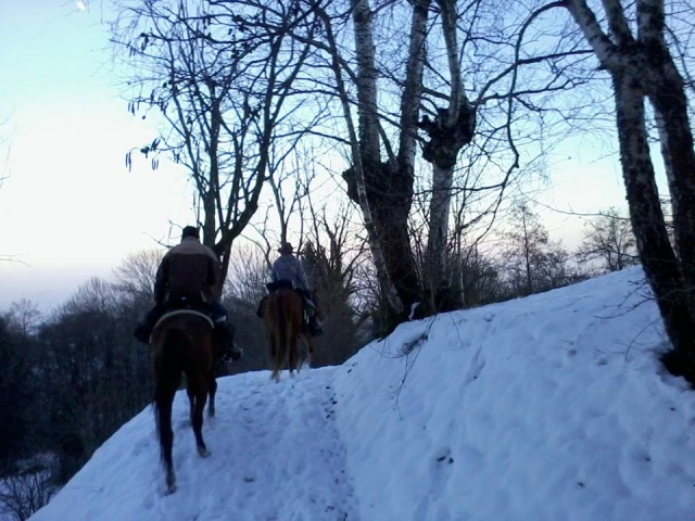  riding on the snow 