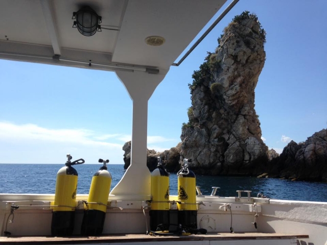 tout est prêt pour la plongée