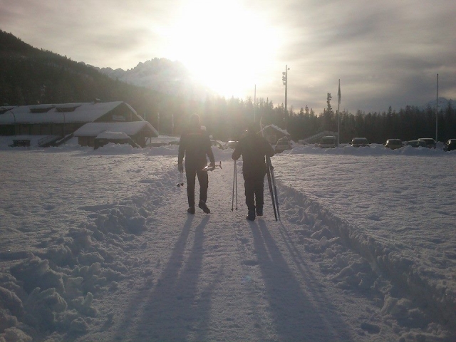 Una bella giornata di sole per sciare
