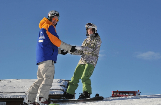 I primi passi sullo snowboard