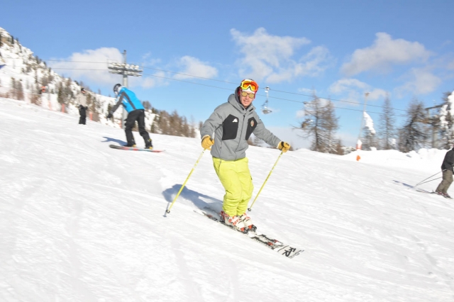 Un sorriso con gli sci ai piedi