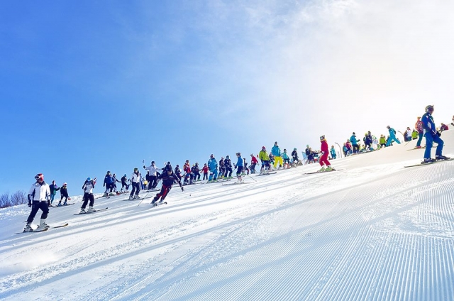  All together on the slopes 