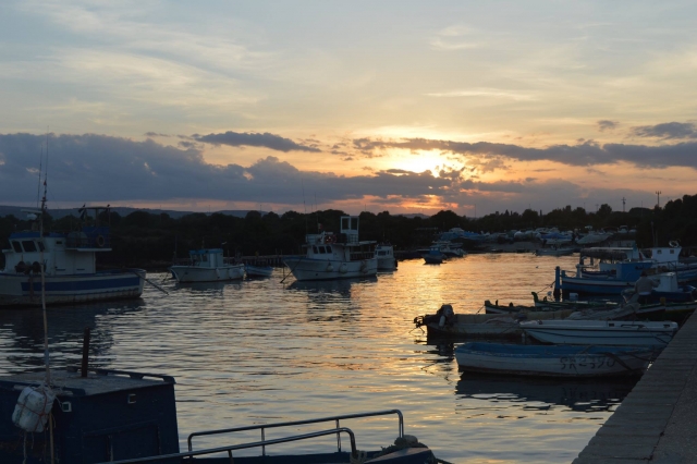  Le coucher de soleil depuis le port
